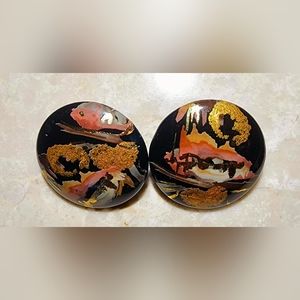 Vintage multi-color cloisonne Asian pierced